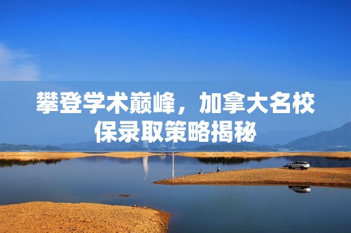 攀登学术巅峰，加拿大名校保录取策略揭秘