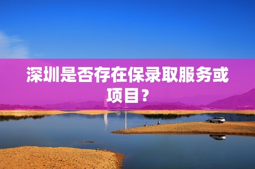 深圳是否存在保录取服务或项目？